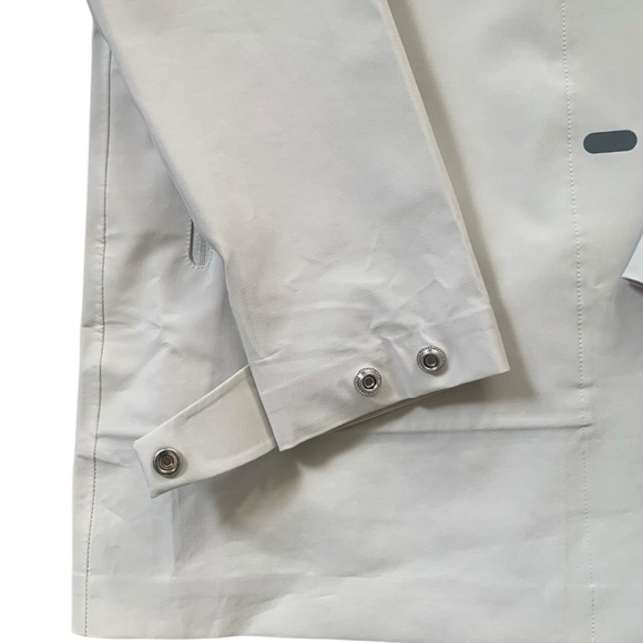 FIGS Coro Raincoat XS Beige Waterproof Medical Jacket Nurse Scrub Jacket Stretch - Picture 10 of 14